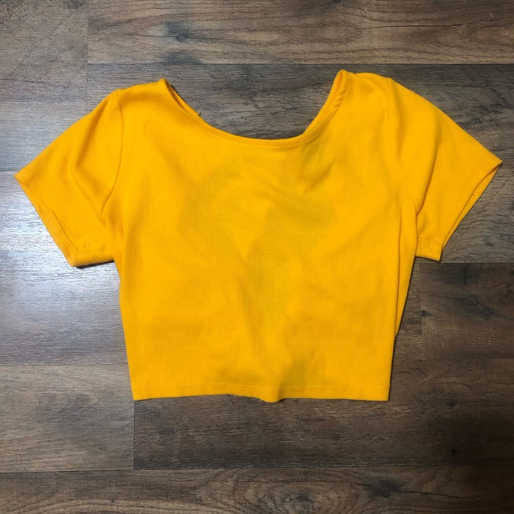 open back crop top